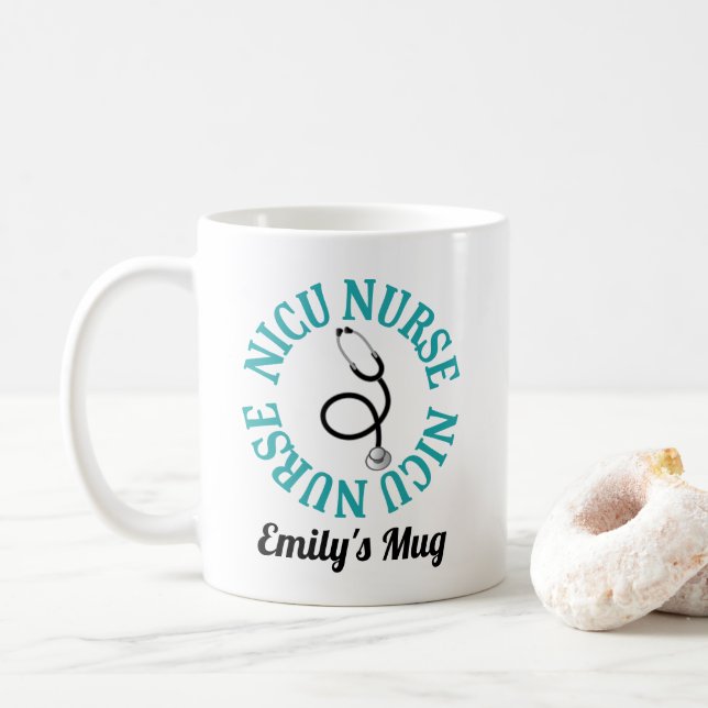 NICU Nurse Gift Neonatal Unit Nursing Coffee Mug (With Donut)