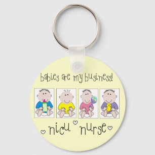 NICU NURSE Gifts "Babies Are My Business" Key Ring
