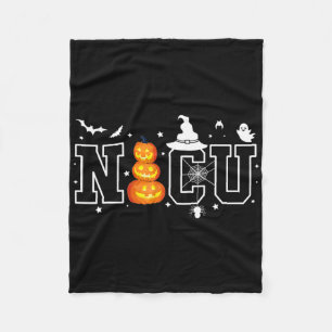 Nicu Nurse Halloween Hospital Party Fun Nursing St Fleece Blanket
