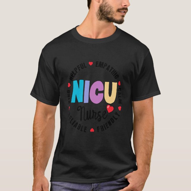 Nicu Nurse Icu Neonatal Team Tiny Humans Appreciat T-Shirt (Front)
