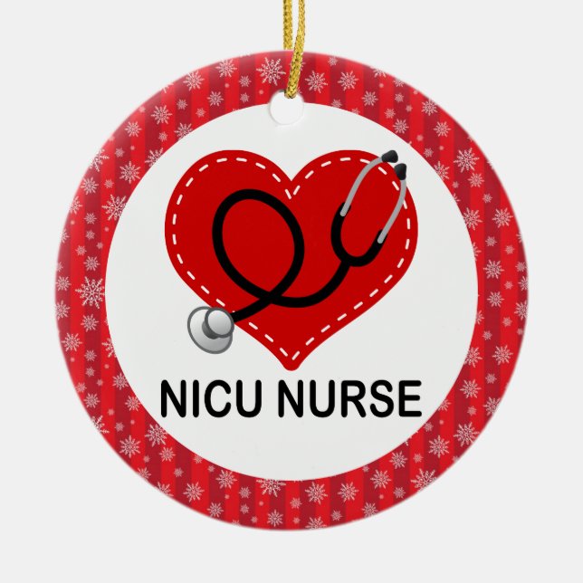 NICU Nurse Job Gift Ornament (Front)