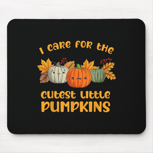 NICU Nurse Neonatal Cutest Little Pumpkins Fall Th Mouse Pad (Front)