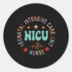 Nicu Nurse Neonatal Intensive Care Unit Apparel Ni Classic Round Sticker