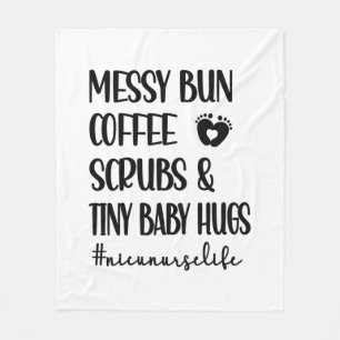NICU Nurse Neonatal Intensive Care Unit ICU Nurse Fleece Blanket