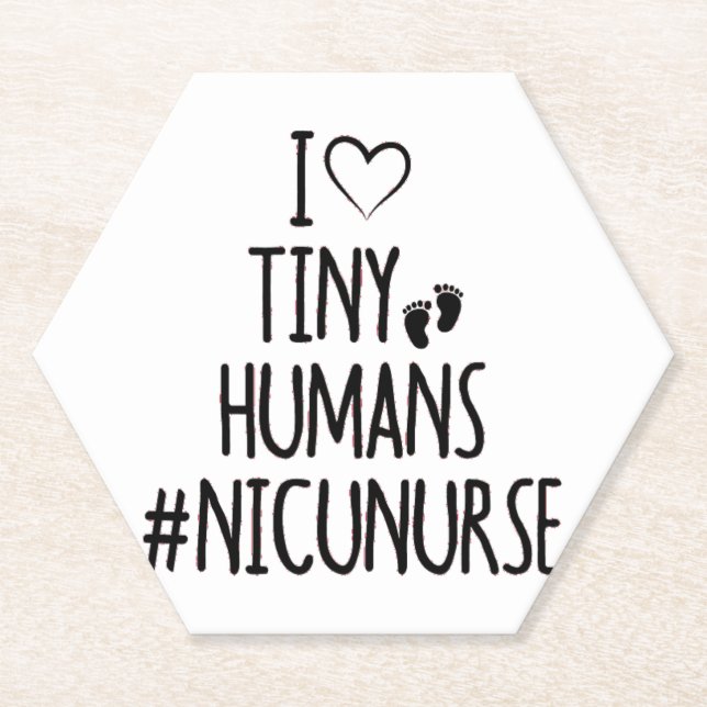 NICU Nurse  Paper Coaster (Front)