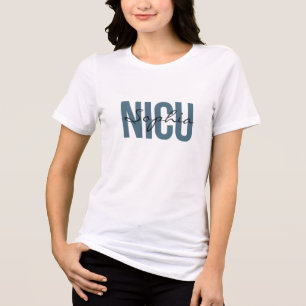 NICU Nurse Personalised Name Bold Typography Tri-Blend Shirt