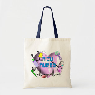 NICU Nurse Pink Heart Design Gifts Tote Bag