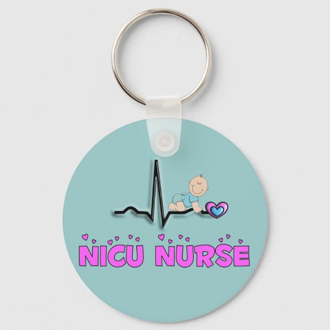 NICU Nurse QRS Design Key Ring (Front)