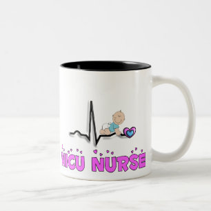 NICU Nurse QRS Design Two-Tone Coffee Mug