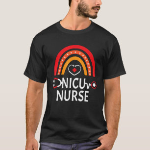 Nicu Nurse Rainbow Icu Neonatal Team Tiny Humans R T-Shirt