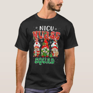 NICU Nurse Squad Christmas Gnomes Cute Neonatal Nu T-Shirt