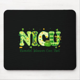 NICU Nurse St Patricks Day Neonatal Intensive Care Mouse Pad