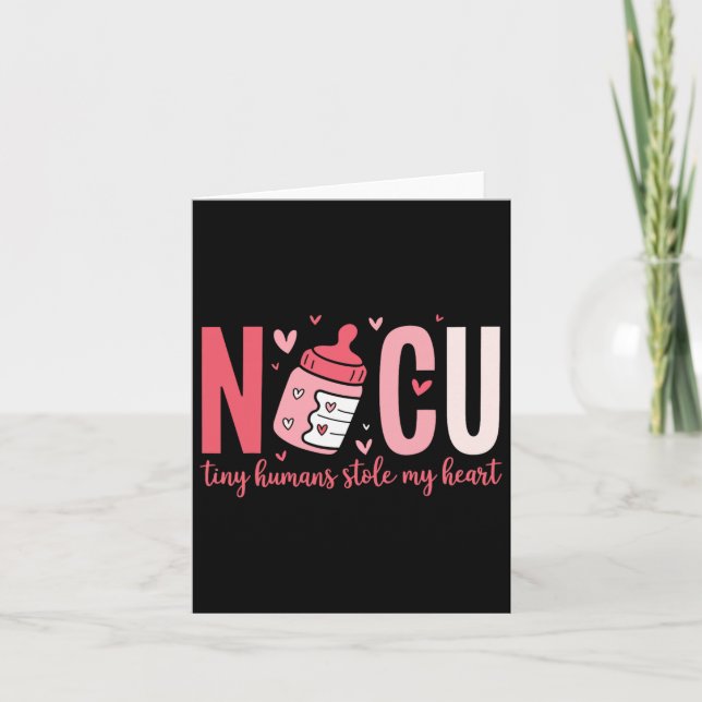 Nicu Nurse Tiny Humans Stole My Heart Valentine's  Card (Front)