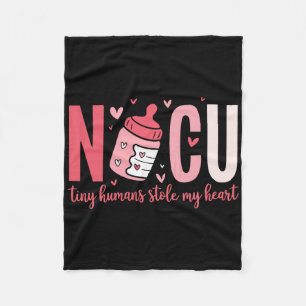 Nicu Nurse Tiny Humans Stole My Heart Valentine's Fleece Blanket