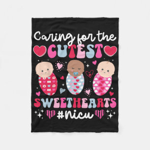 Nicu Nurse Valentine Nicu Nursing Valentines Day Fleece Blanket