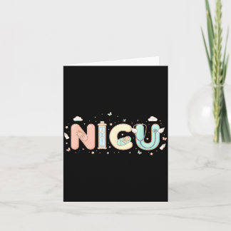 Nicu Nurse Valentine's Day Heart Stethoscope Scrub Card