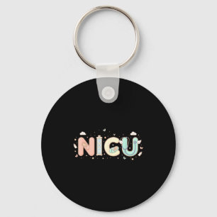 Nicu Nurse Valentine's Day Heart Stethoscope Scrub Key Ring