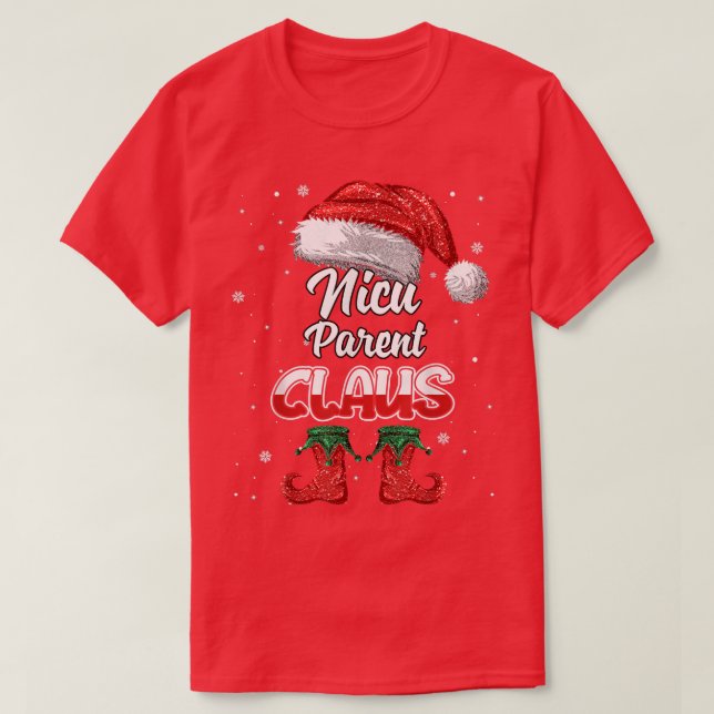Nicu Parent Santa Claus Christmas Funny Matching C T-Shirt (Design Front)