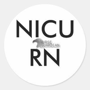 NICU RN CLASSIC ROUND STICKER