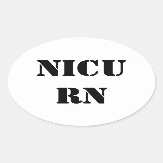 NICU RN OVAL STICKER