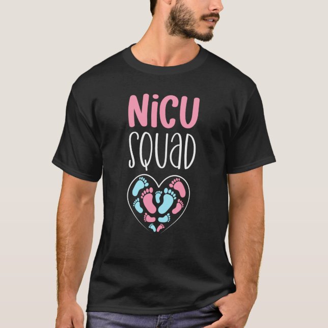 NICU Squad Pediatrician Neonatal NICU Nurse T-Shirt (Front)