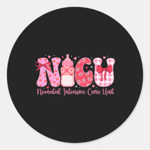 Nicu Valentine Neonatal Intensive Care Unit Valent Classic Round Sticker