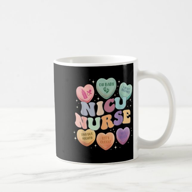 Nicu Valentine Nicu Nurse Valentines Day Icu Nurse Coffee Mug (Right)