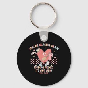 Nicu Valentine Roses Are Red Nicu Nurse Valentine' Key Ring