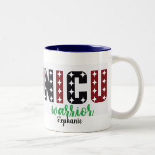 NICU warrior personalised  Valentine's day nurse Two-Tone Coffee Mug