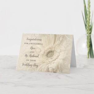 Niece and Her Husband Wedding Day Congratulations Card
