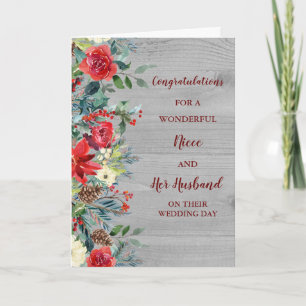 Niece and Her Husband Wedding Day Congratulations Card