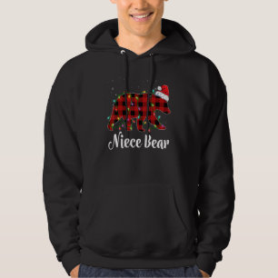 Niece Bear Buffalo Red Plaid Matching Family Chris Hoodie