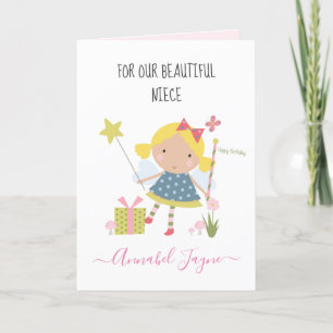 Niece birthday fairy girls whimsical card