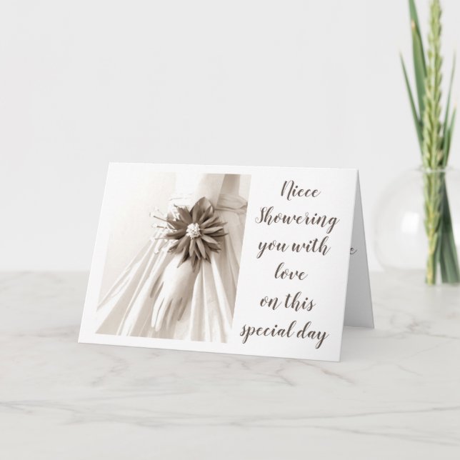 **NIECE** BRIDAL SHOWER - SHOWER LOVE TO YOU INVITATION (Front)