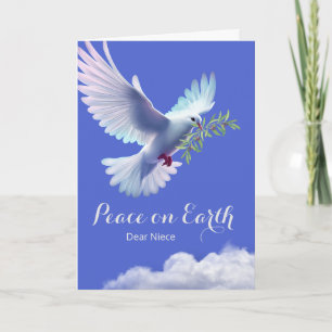 Niece Christmas Peace Dove Olive Branch Card