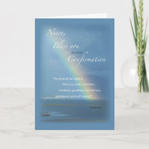 Niece Confirmation Rainbow Congratulations Card
