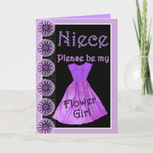 NIECE Flower Girl Invitation PURPLE Dress