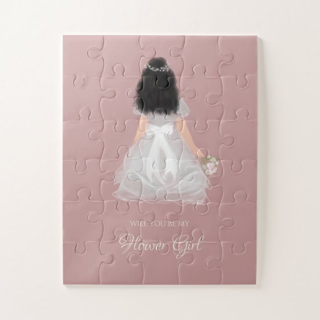 Niece Flower Girl Junior Bridesmaid Sweet Proposal Jigsaw Puzzle (Vertical)