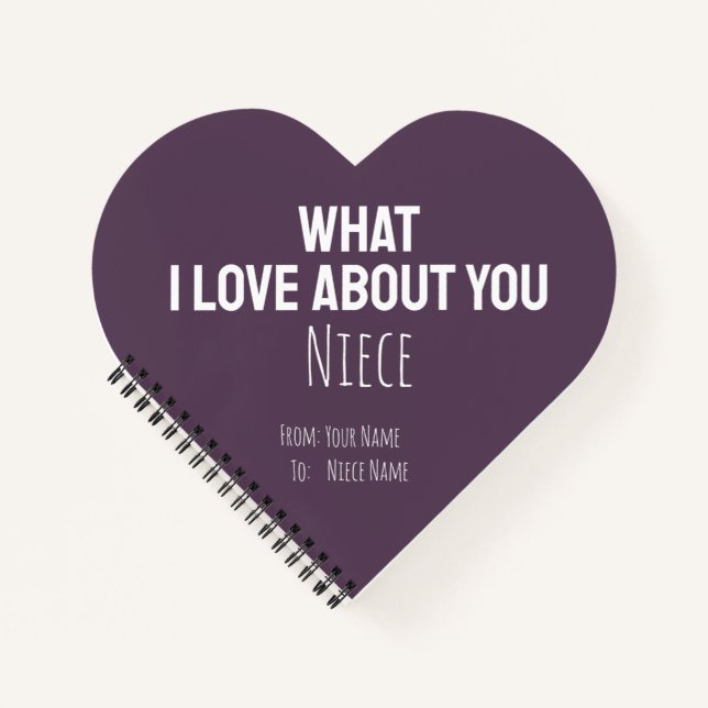 Niece Gifts Cute Kids Pink Hearts For Her Girl Notebook (Front)