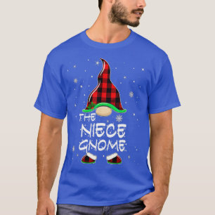 Niece Gnome Buffalo Plaid Matching Family Christma T-Shirt