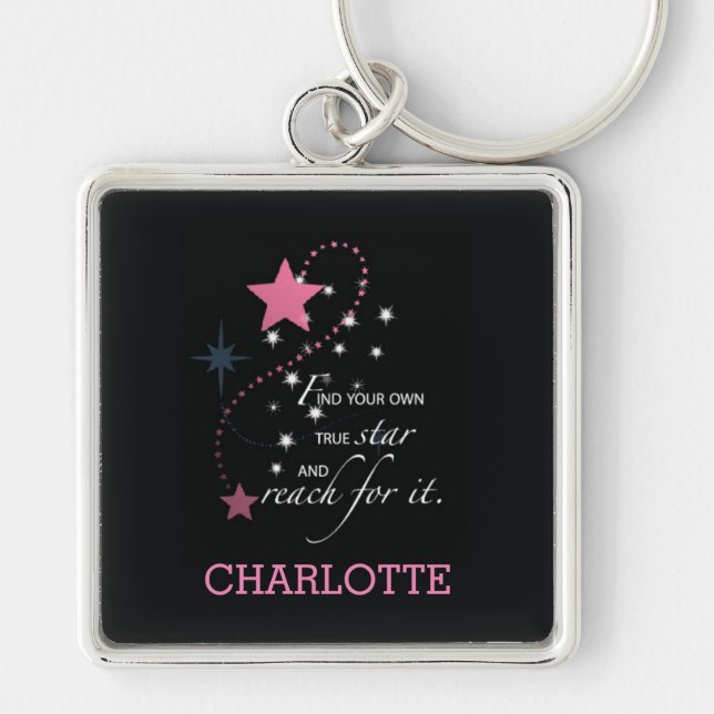 Niece Graduation Star, Custom Gift Key Ring (Front)