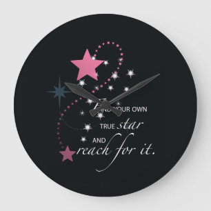 Niece Graduation Star, Gift, Custom Round Gifts Large Clock