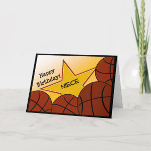 Niece - Happy Birthday Basketball Loving Niece! Card