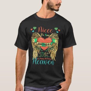 Niece Happy Birthday to Angel in Heaven Heart Wing T-Shirt