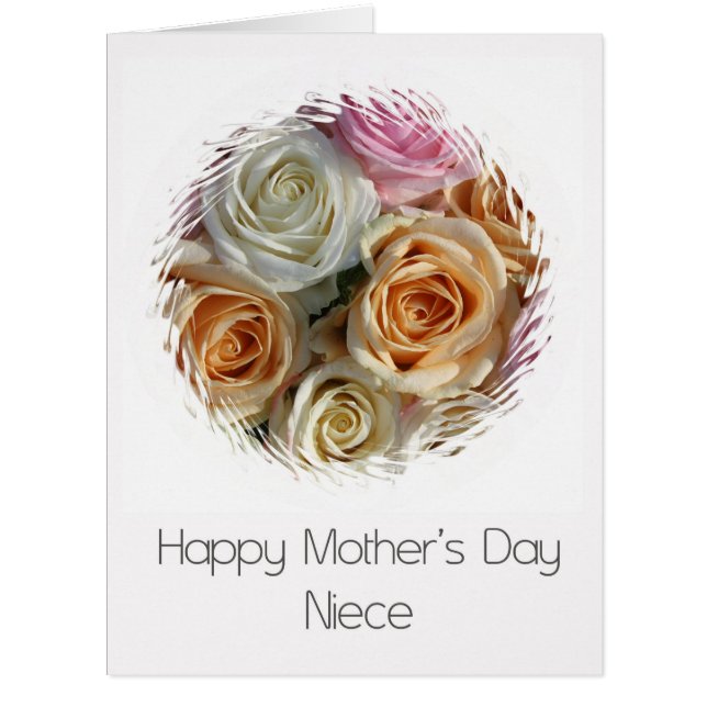 Niece   Happy Mother's Day rose card (Front)