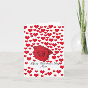 Niece  Happy Valentine's Day Roses Holiday Card