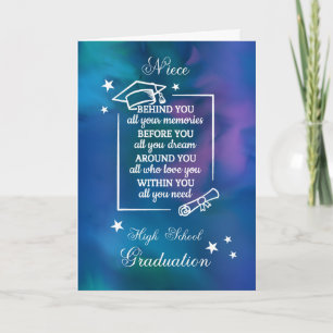 Niece High School Graduation Quote Watercolor Card