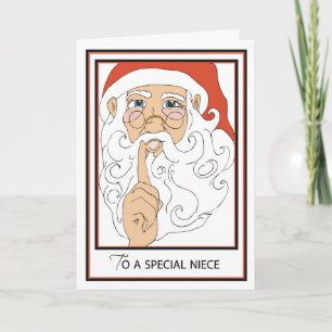 Niece Jolly Old St Nick Holiday Card