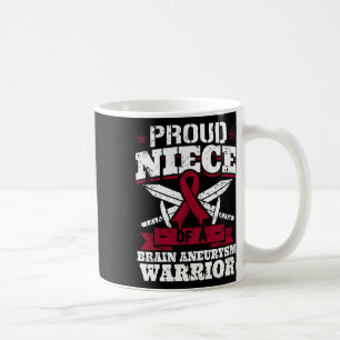Niece Of A Brain Aneurysm Warrior Awareness Ribbon Coffee Mug