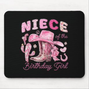 Niece Of The Birthday Cow-Girl Rodeo Cow Girl Mouse Pad